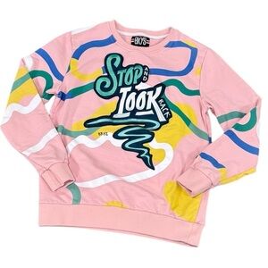 BKYS | Pink Retro Style Sweatshirt